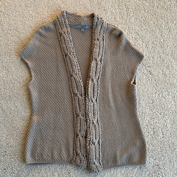 Nordstrom Brand Classiques Entier Open Sweater Chunky Knit Neutral Color Size L - Picture 7 of 7